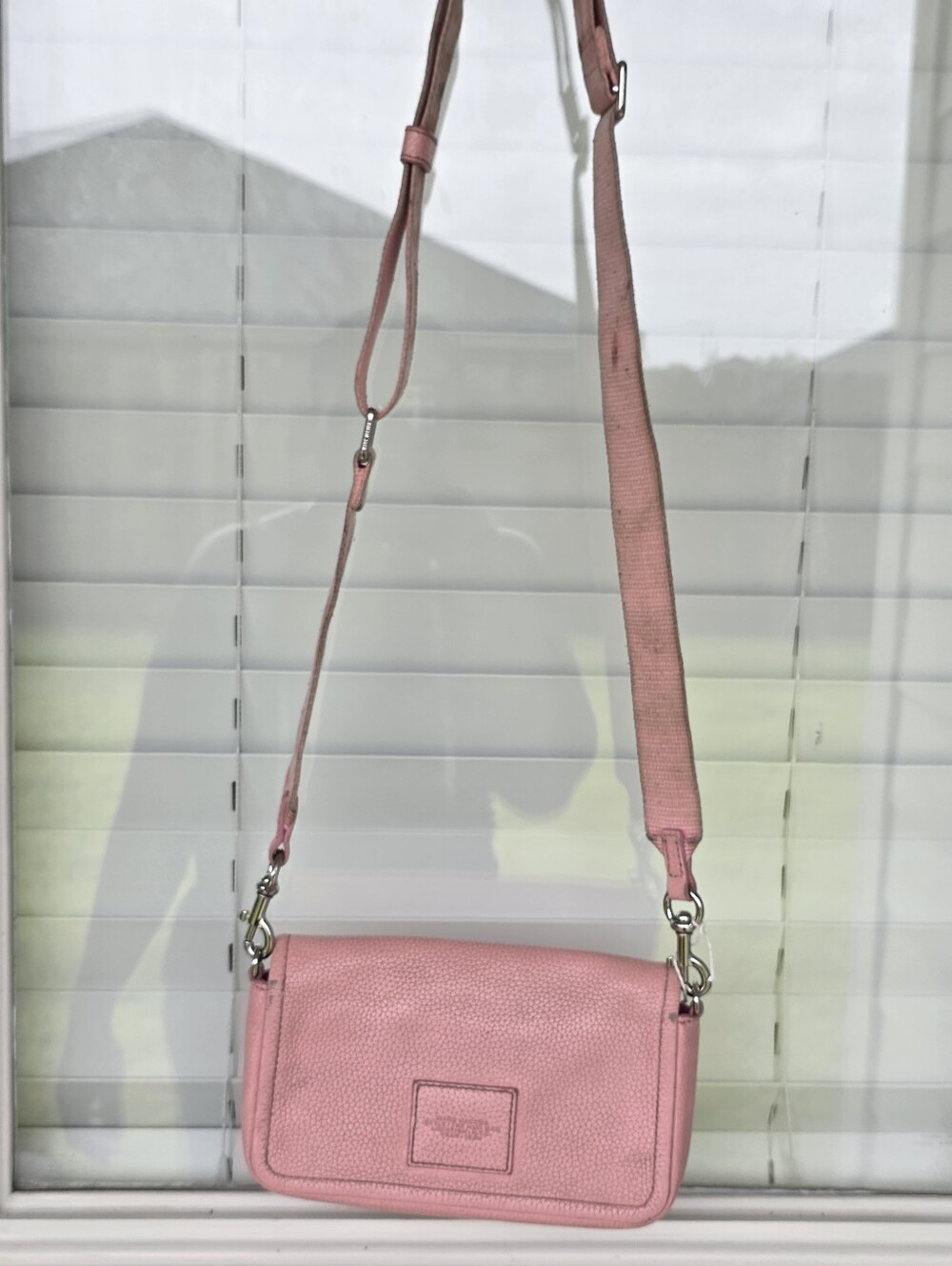 Marc Jacobs The Mini Bag Pink Pebbled Leather Crossbody Shoulder Bag Adjustable - Picture 5 of 16